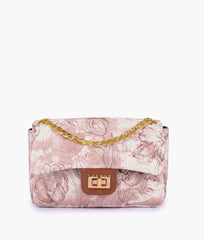 RTW Creation - Horse brown printed mini bag with chain