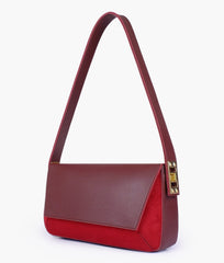 RTW Creation - Burgundy mini flap bag