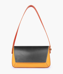 RTW Creation - Autumn color-blocking mini flap bag