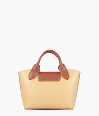 RTW Creation - Off-white and brown mini top-handle tote bag