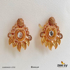 EARRINGS-0751 Pearl - Zeesy Jewellery
