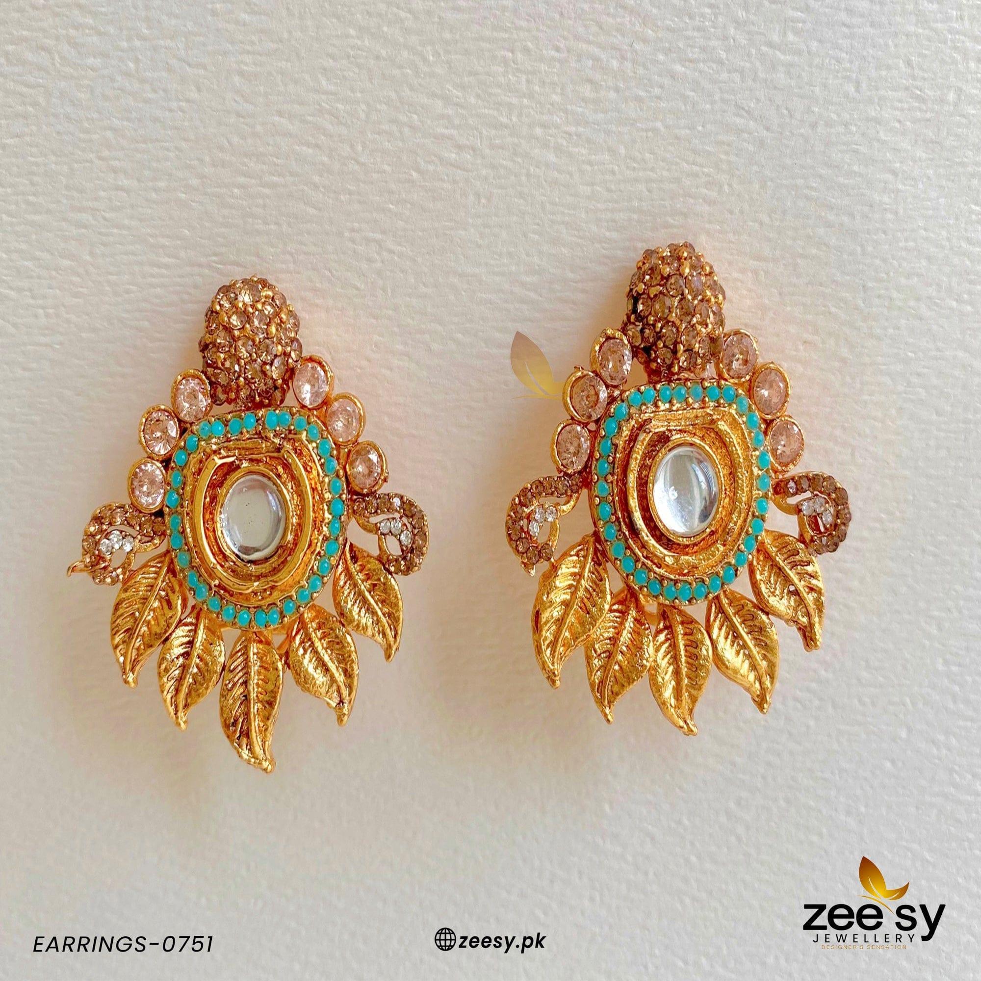 EARRINGS-0751 Feroza - Zeesy Jewellery