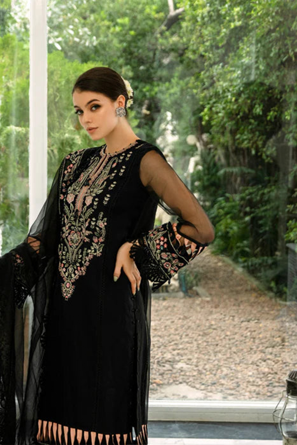 Meeral Unstitched 3 Piece Luxury Formals Pret Collection'2025-Arisa - Meeral Luxe