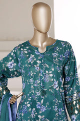 Sada Bahar Stitched 3 Piece Peplum Luxury Frock Vol-01 Suit-EMB-742-GREEN