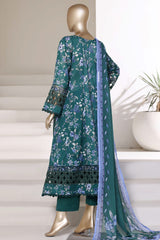 Sada Bahar Stitched 3 Piece Peplum Luxury Frock Vol-01 Suit-EMB-742-GREEN