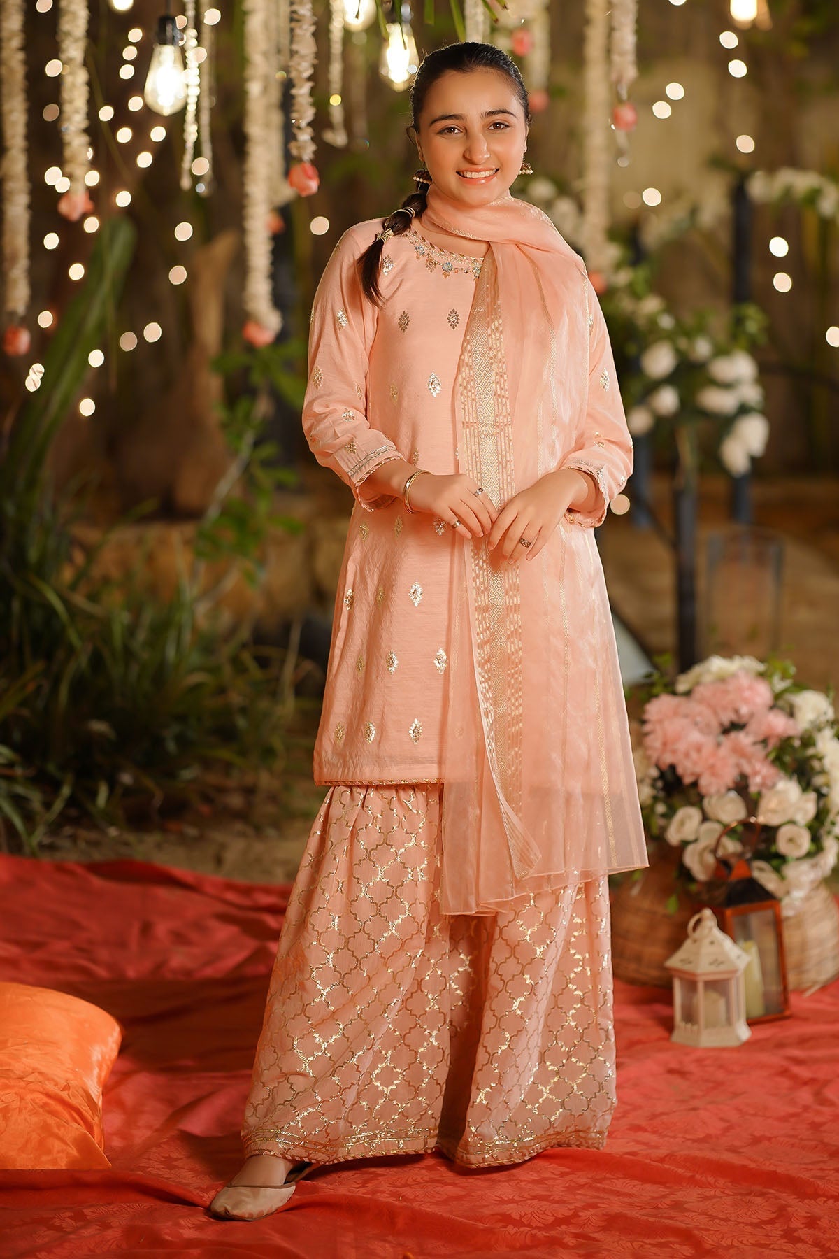 Shop the Viscose Jacquard Hand Adda Work 3-Pc Suit, an elegant embroidery suit perfect for special occasions.