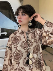 Urban Cut Beige Floral Printed Co-Ord Set