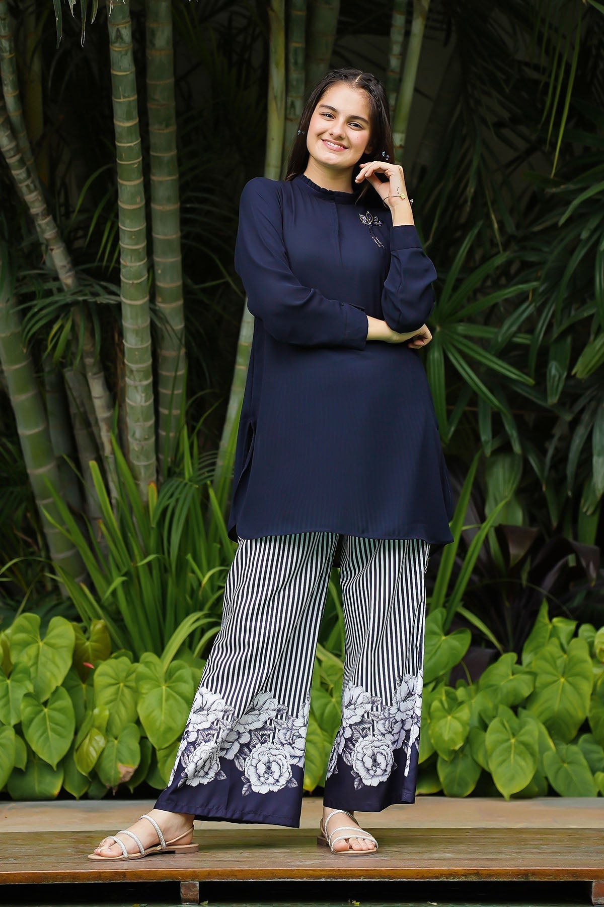 Chic formal eastern and western dresses for girls, blending traditional and modern styles, perfect for elegant events and special occasions.