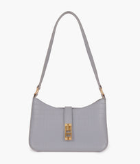 RTW Creation - Grey crocodile baguette bag