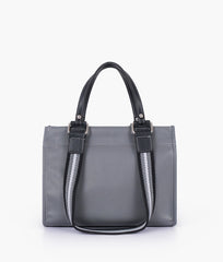 RTW Creation - Grey dual-pocket mini tote bag