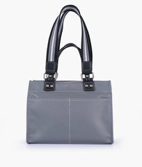 RTW Creation - Grey dual-pocket mini tote bag