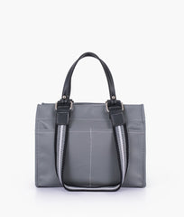 RTW Creation - Grey dual-pocket mini tote bag