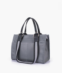 RTW Creation - Grey dual-pocket mini tote bag