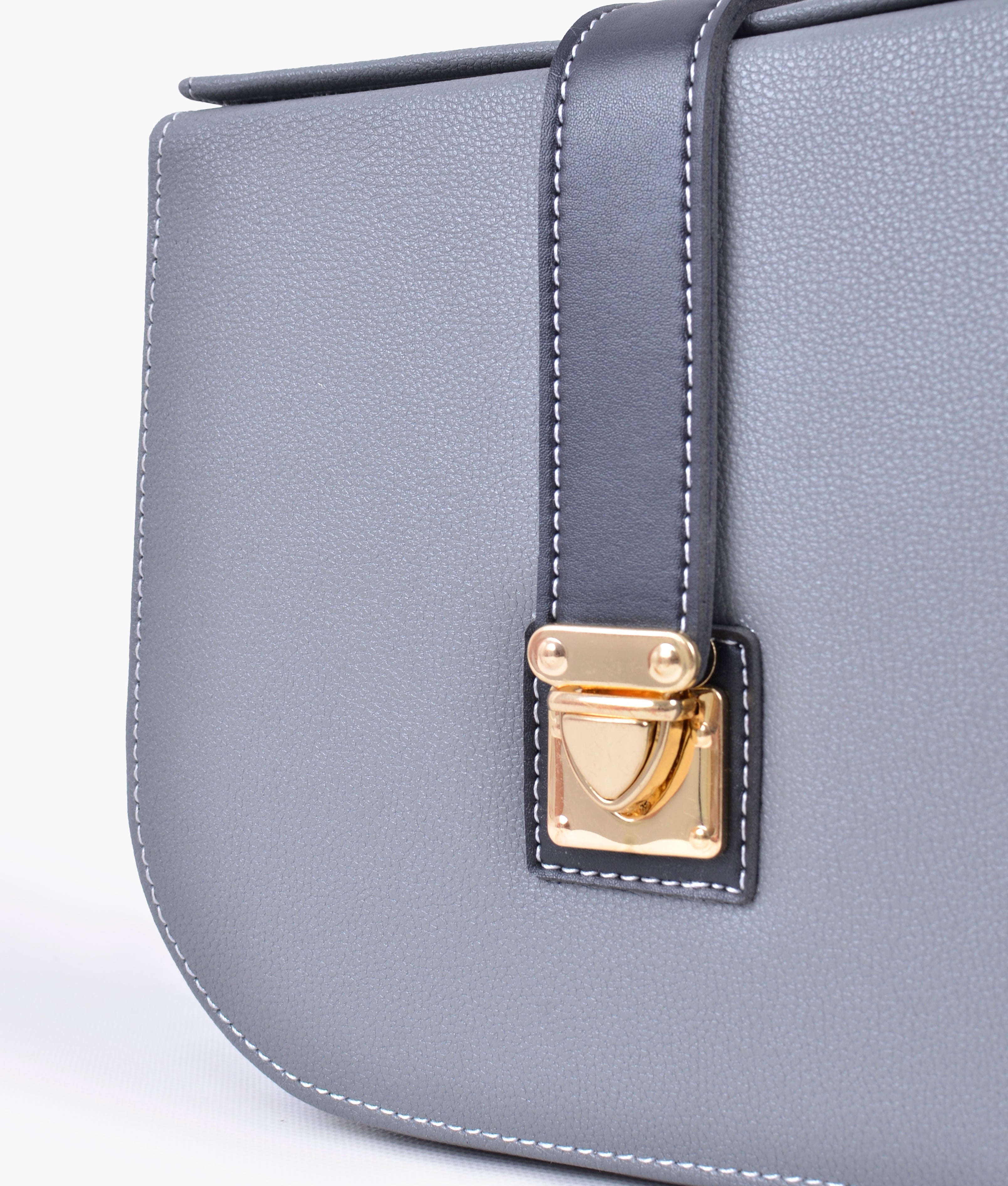 RTW Creation - Grey push-lock saddle bag