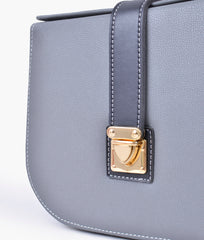 RTW Creation - Grey push-lock saddle bag