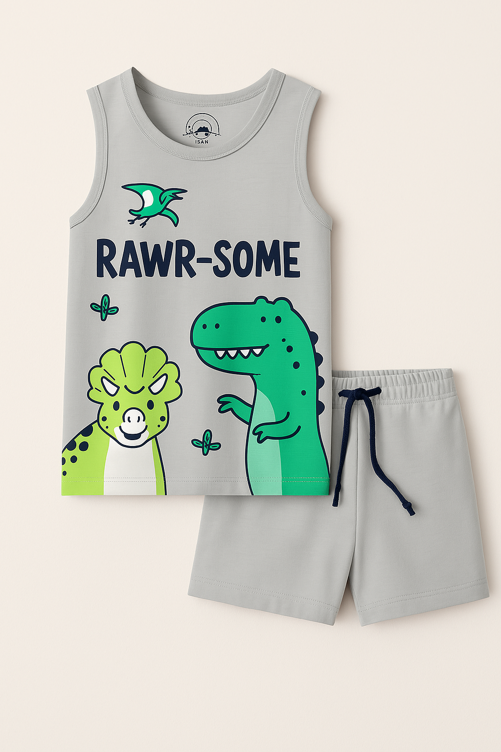 12 AM By Khawar Latif RAWR-SOME Dino suit with Shorts