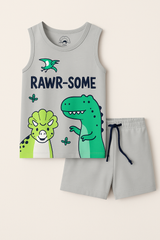 12 AM By Khawar Latif RAWR-SOME Dino suit with Shorts