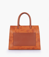 RTW Creation - Brown crocodile vintage handbag