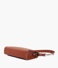 RTW Creation - Brown evening bag with chain handle