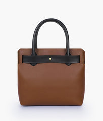 RTW Creation - Brown handbag with front buckle