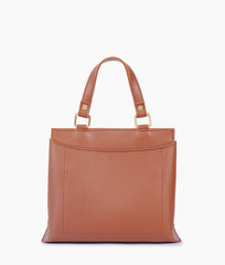 RTW Creation - Brown front lock top-handle mini bag