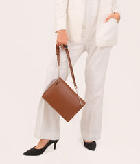 RTW Creation - Brown loop strap shoulder bag