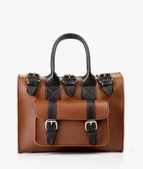 RTW Creation - Horse brown with black wilderness satchel bag