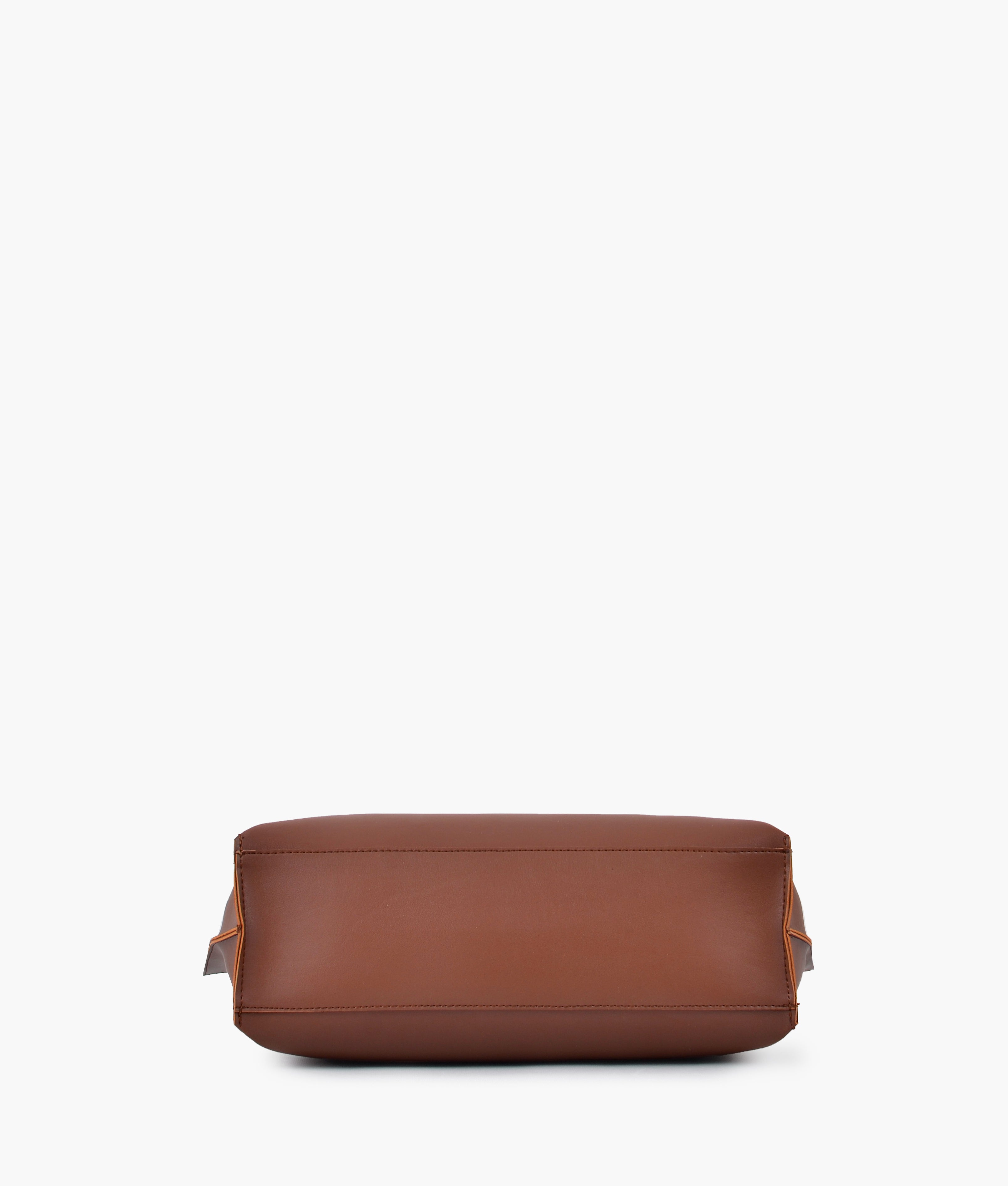 RTW Creation - Horse brown with black long handle tote bag