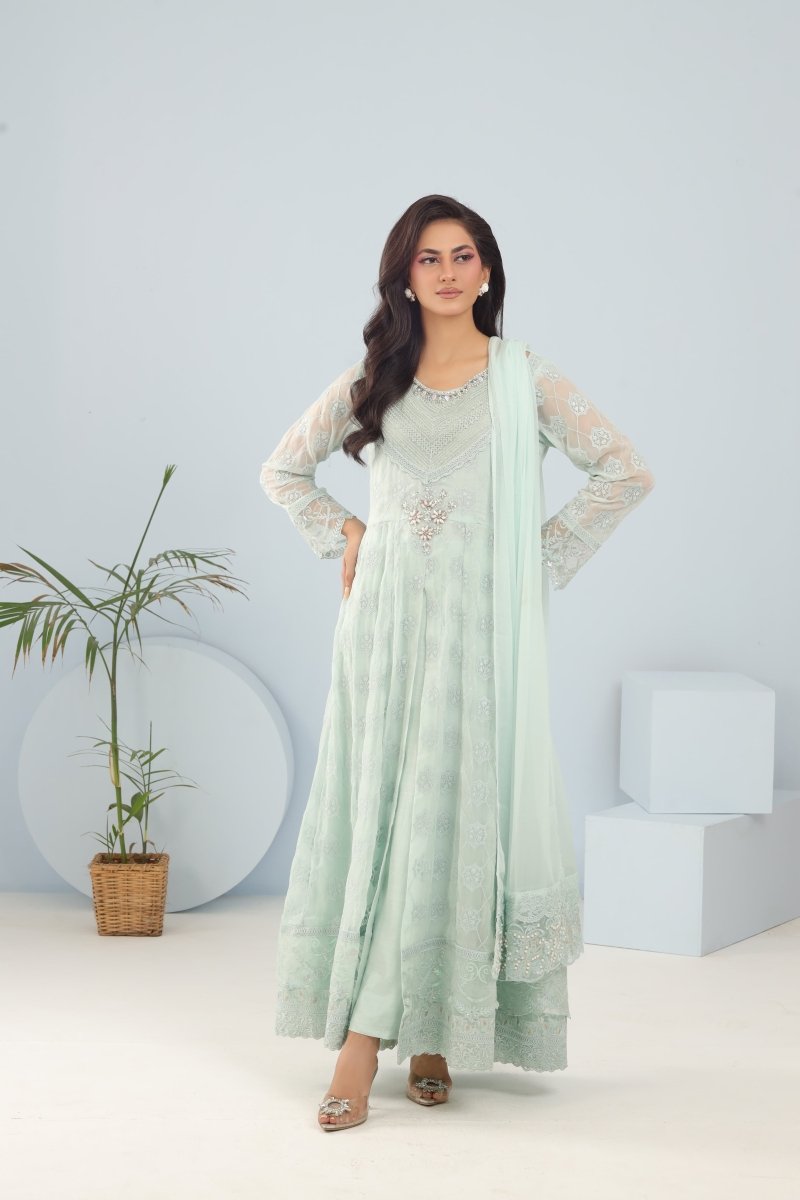 Manahils Stitched Formals K-212-Ice Breeze