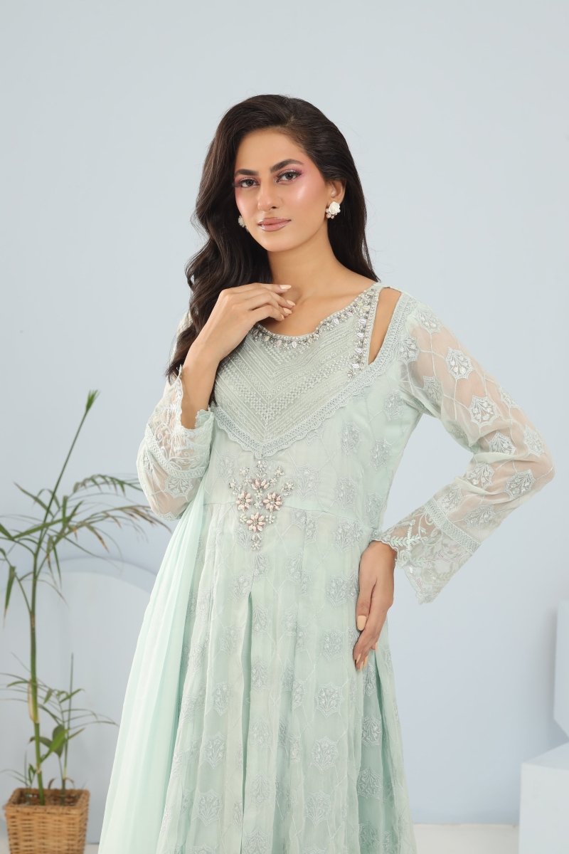 Manahils Stitched Formals K-212-Ice Breeze
