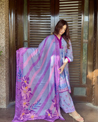 Zayne By Mashrib Stitched Summer Vol-01 Suit-Amethyste - 3pc