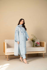 Tiraz Stitched 3 Piece Summer Suit-Elara