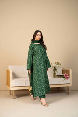 Tiraz Stitched 3 Piece Summer Suit-Kashaf