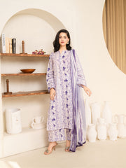 Tiraz Stitched 3 Piece Summer Suit-Ayla