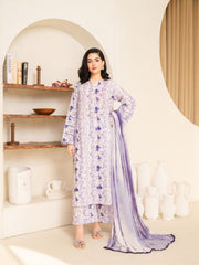 Tiraz Stitched 3 Piece Summer Suit-Ayla
