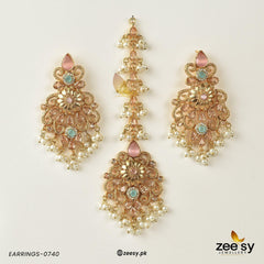 Spark Earrings-0740 Pink Mint-Gren - Zeesy Jewellery