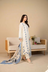 Tiraz Stitched 3 Piece Summer Suit-Nayab