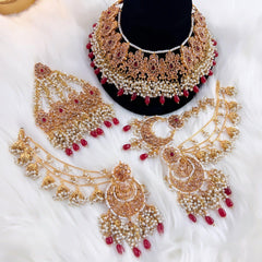 BRIDAL-0234 Red - Zeesy Jewellery