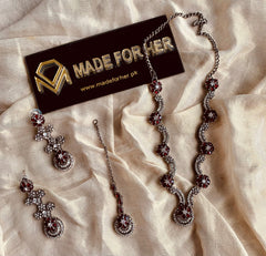 Made For Her-Beautiful Necklace - Black Polish - KSH067