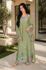 Dhaga Stitched Solid 2 Piece Emb Formals Suit-Amaya