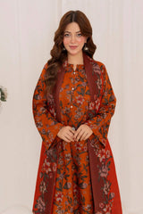 Feathers Unstitched Winter Arrivals Suit-CRYSEL-FT592