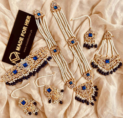 Made For Her-Bridal Choker / Malaa Set - 3 Stone - LA020