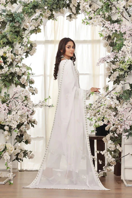 Dressline Semi Stitched 3 Pcs Emb Luxury Chiffon Collection