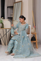 Dressline Unstitched 5 Pc  Luxury Emb Organza Collection