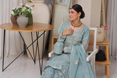 Dressline Unstitched 5 Pc  Luxury Emb Organza Collection