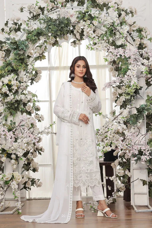 Dressline Semi Stitched 3 Pcs Emb Luxury Chiffon Collection