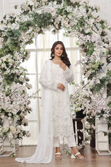 Dressline Semi Stitched 3 Pcs Emb Luxury Chiffon Collection
