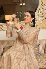Dressline Semi Stitched 3 Pc Luxury Emb Net Collection