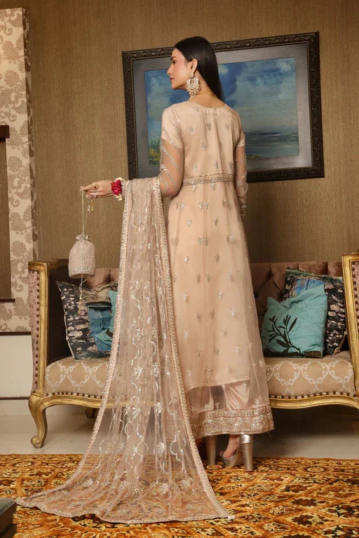 Dressline Semi Stitched 3 Pc Luxury Emb Net Collection