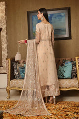 Dressline Semi Stitched 3 Pc Luxury Emb Net Collection